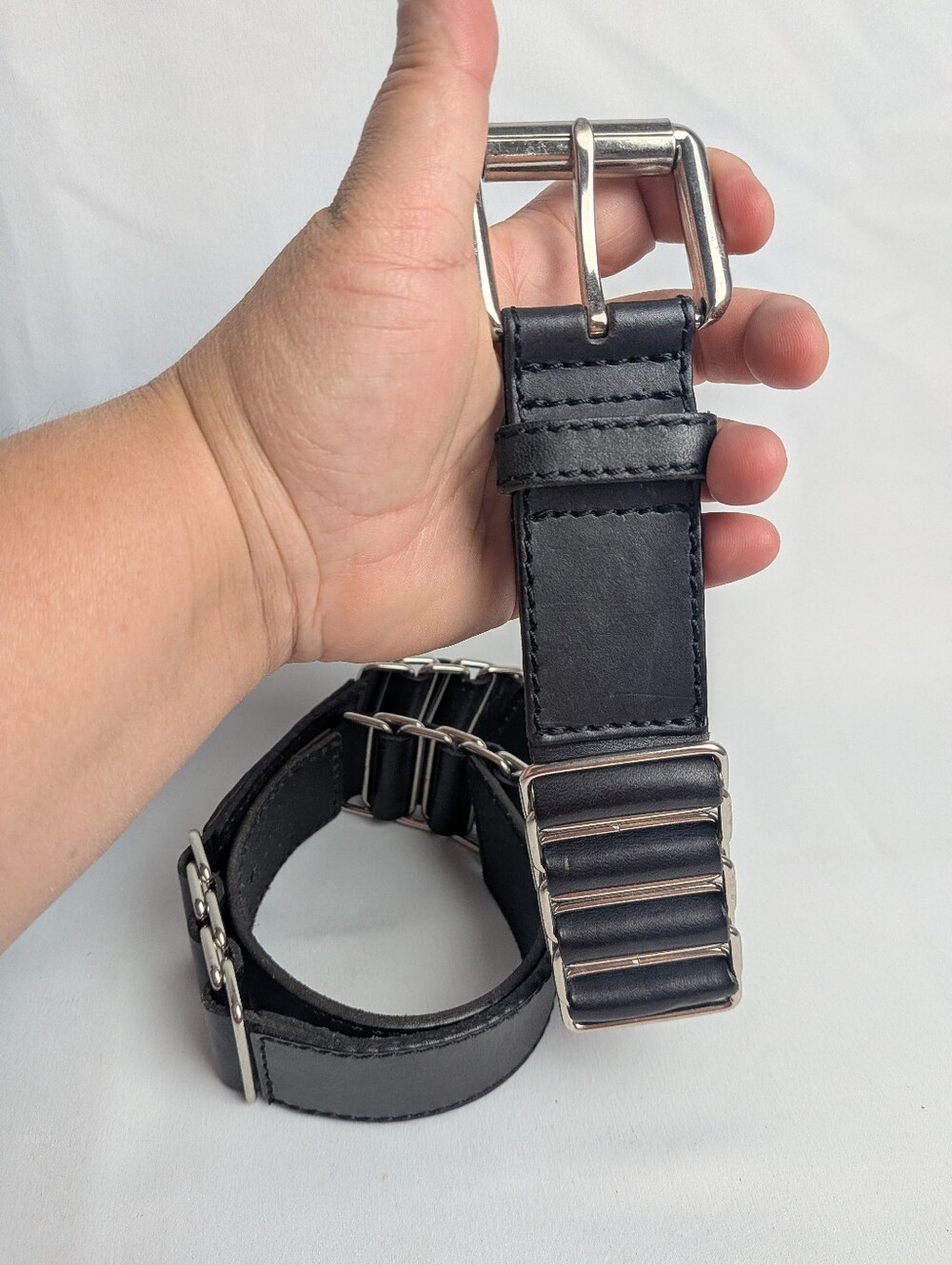 ARMANI EXCHANGE Belt Black Leather Size 32 Unisex